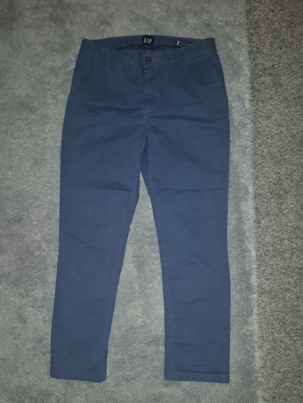 NWOT, GAP Women's Navy Chino Pants- Relaxed Girlfriend Fit, Size 8